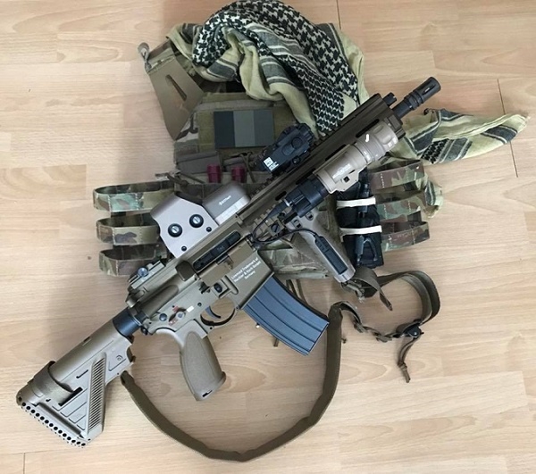 Réplique HK416 GBBR – Occasion, Billes, Métal, Noir
