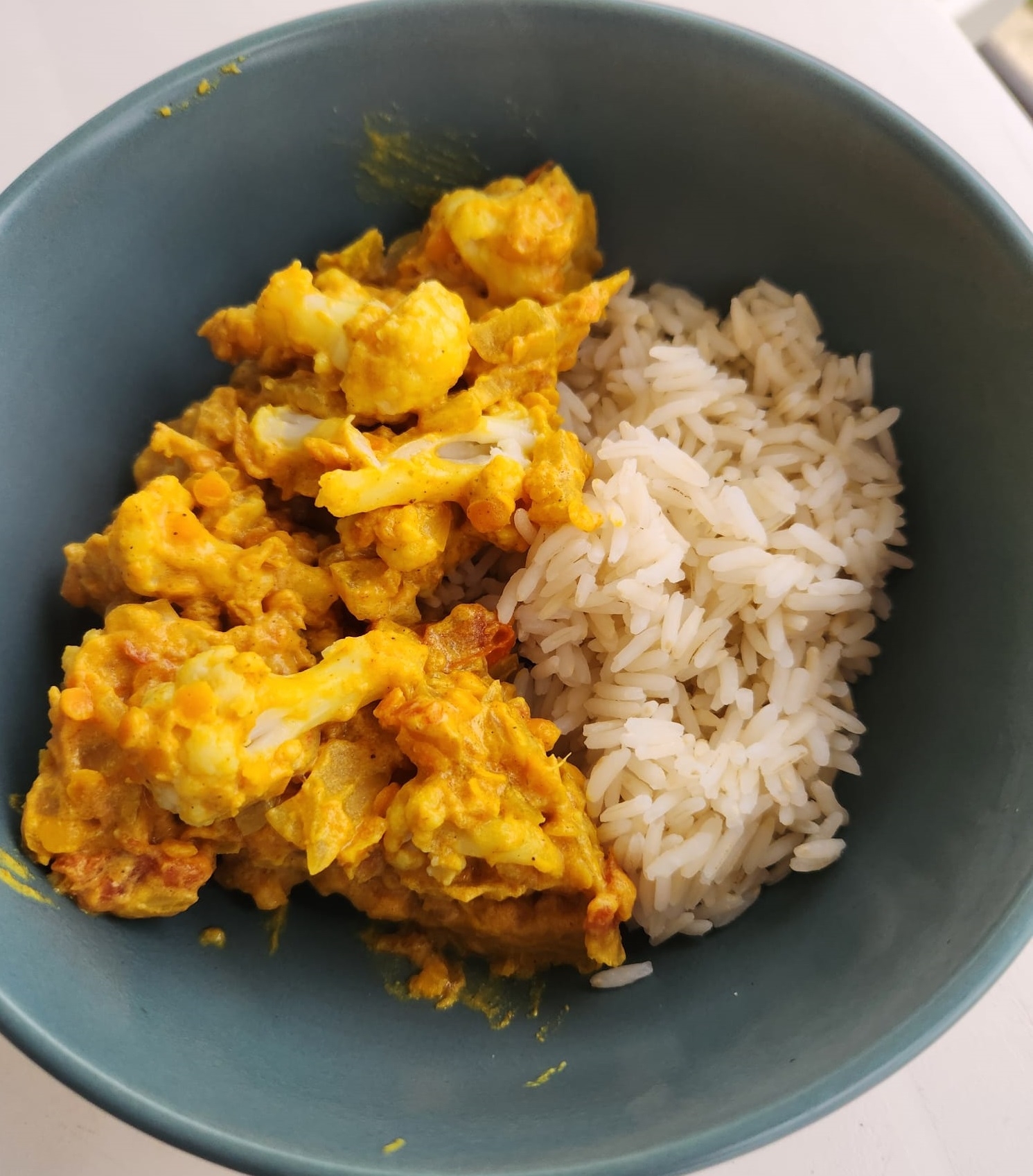 Curry de chou-fleur aux lentilles corail