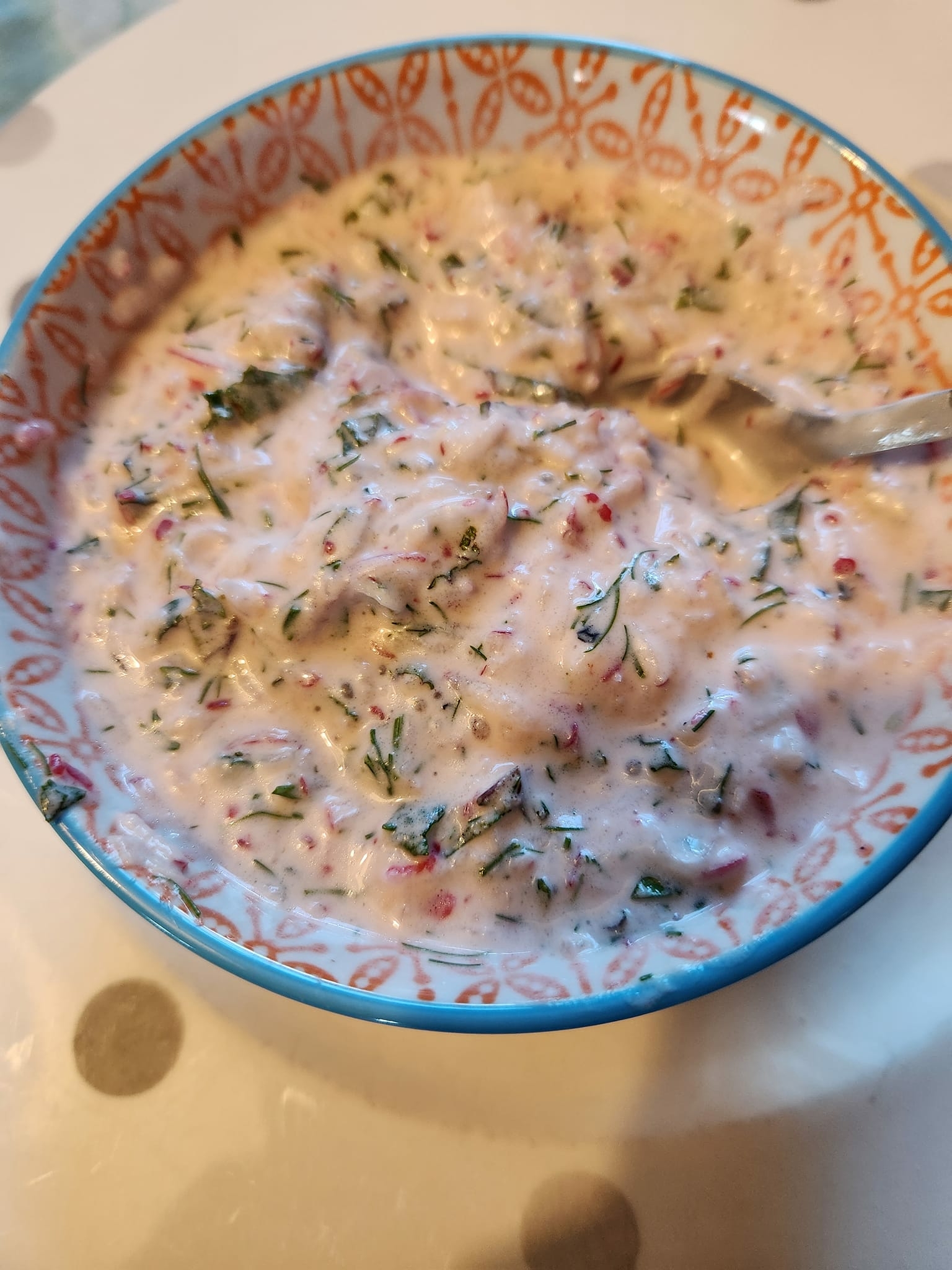 Tzatziki de radis roses et menthe