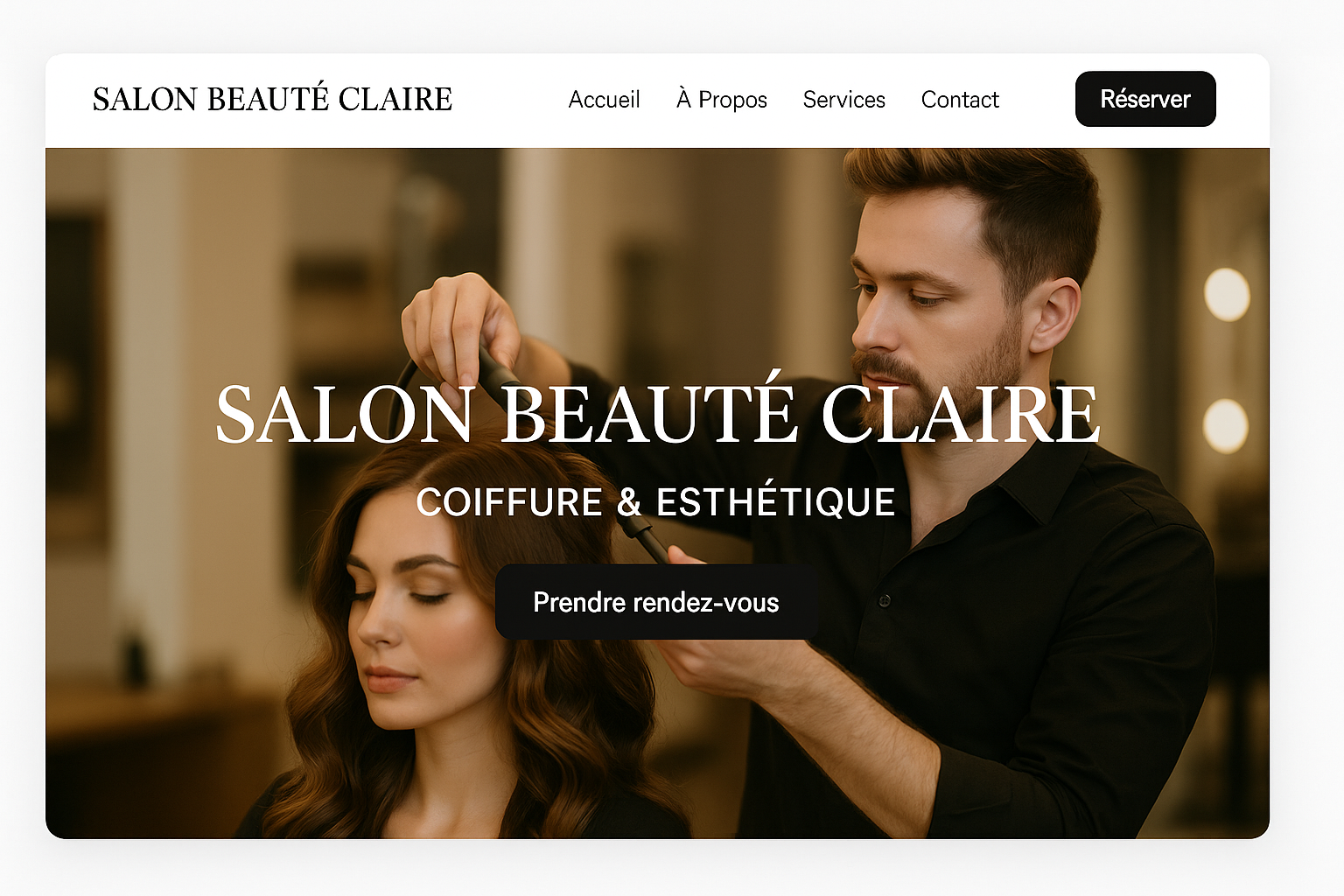 Site Salon Beauté Claire