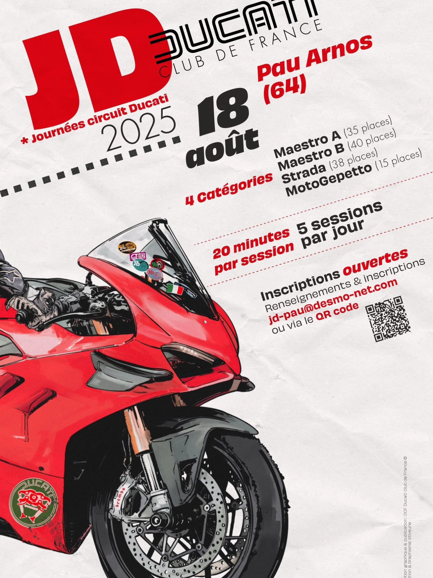 Moto – Journée Ducati à Pau-Arnos.