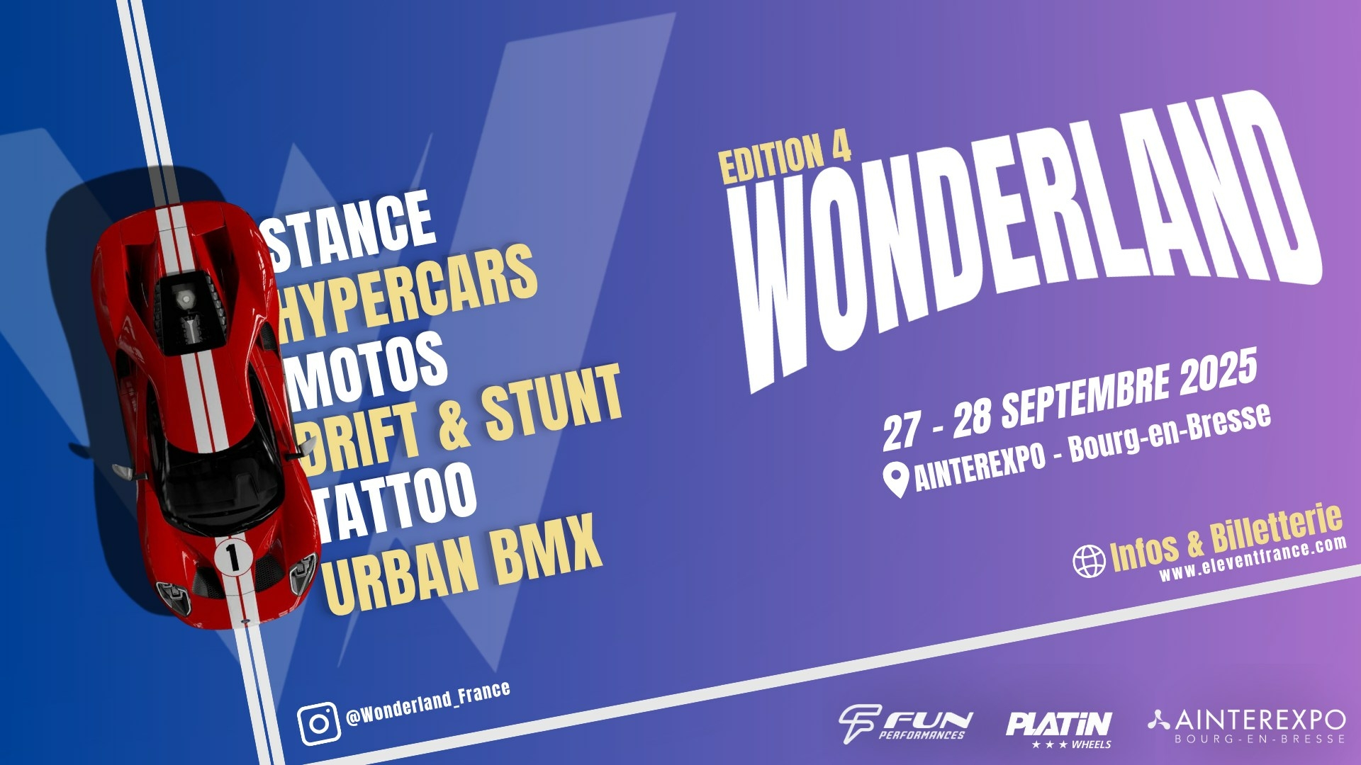 Wonderland – Festival Auto Indoor à Bourg-en-Bresse.