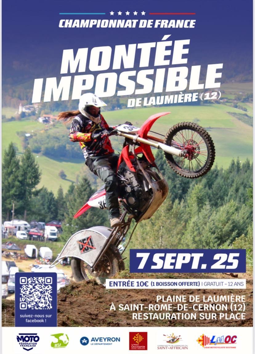 Moto – Championnat de France Montée Impossible à Saint-Affrique.