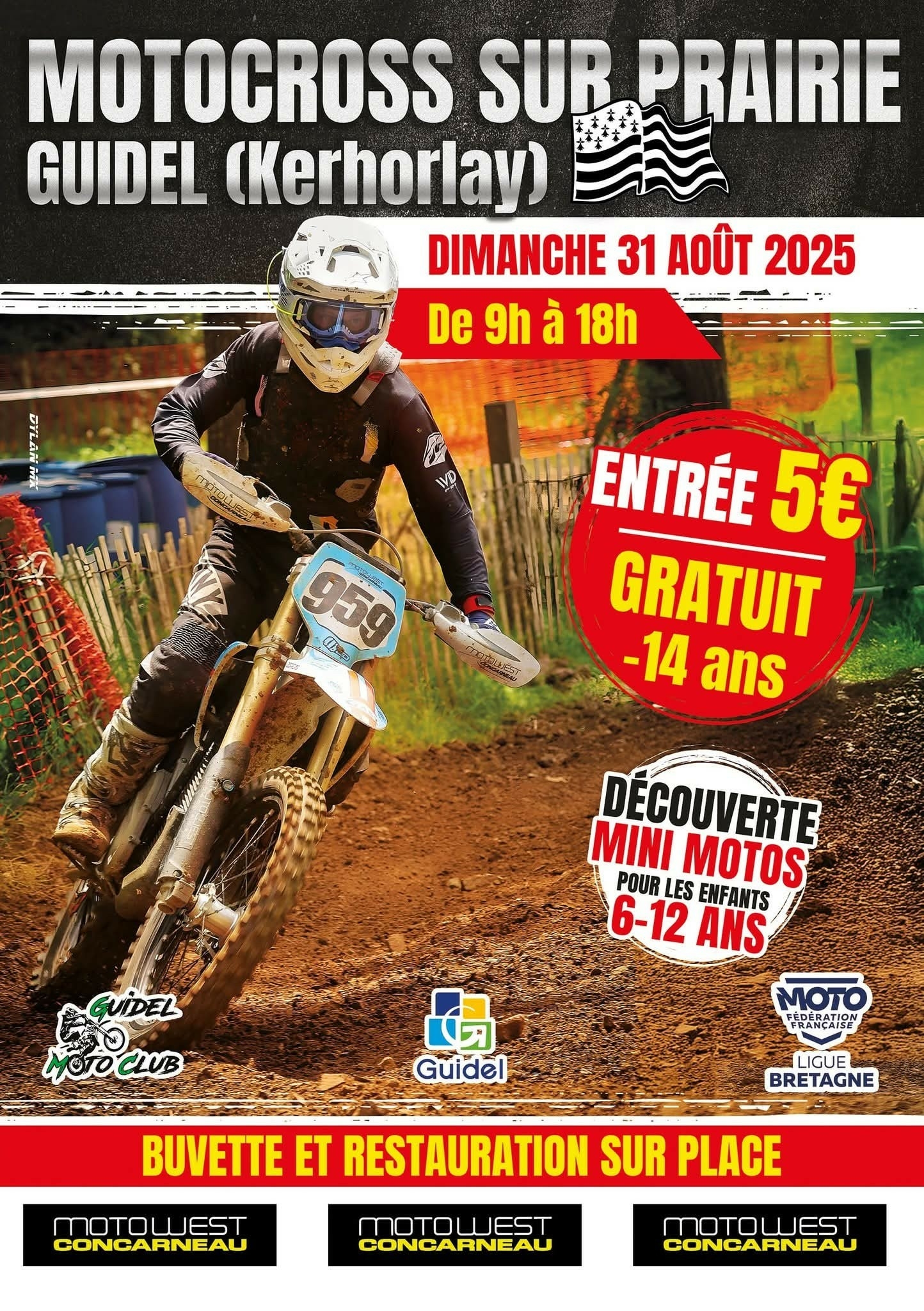 Moto TT – Motocross sur Prairie à Guidel.