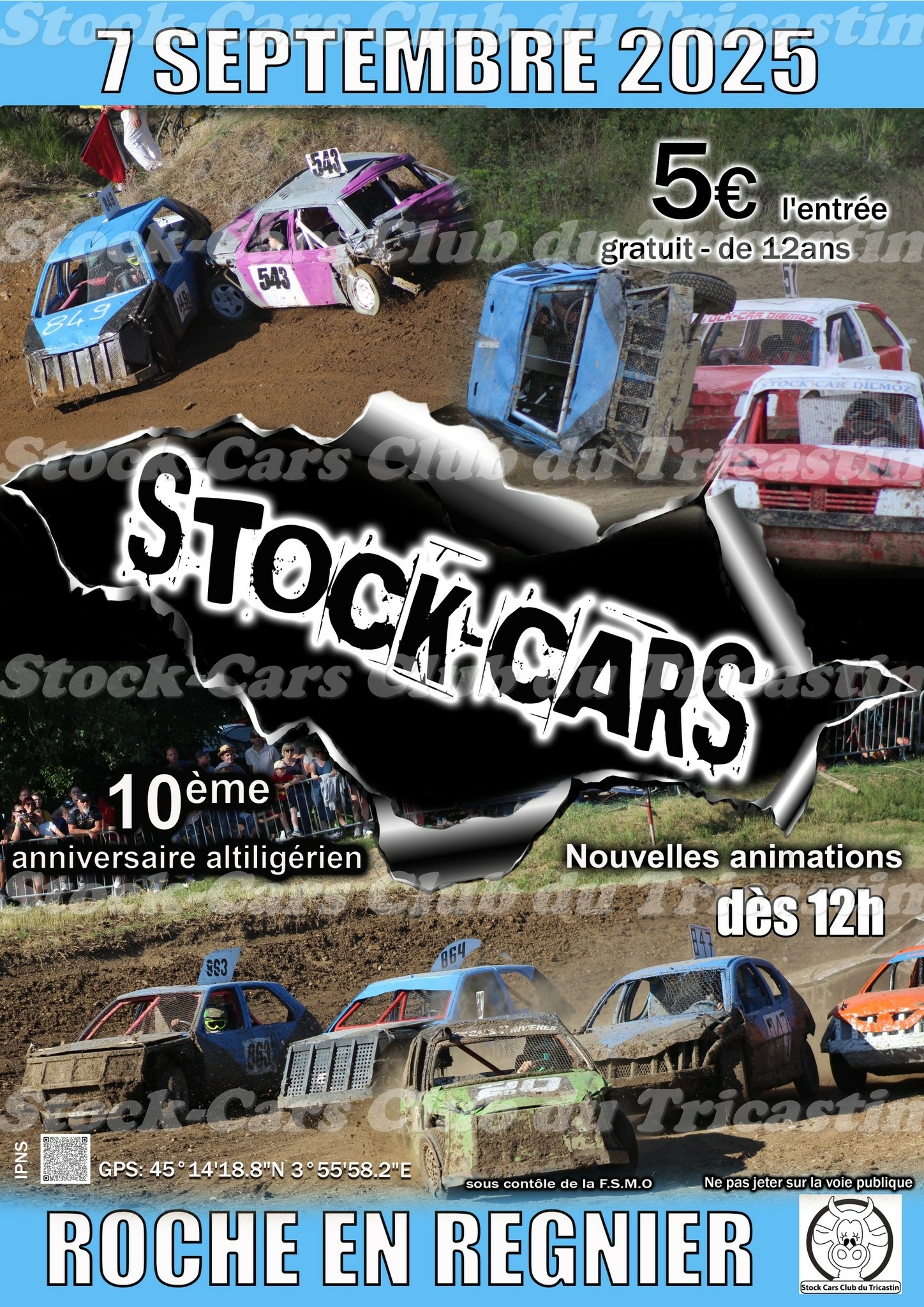 Courses de Stock-Car à Roche-en-Régnier.