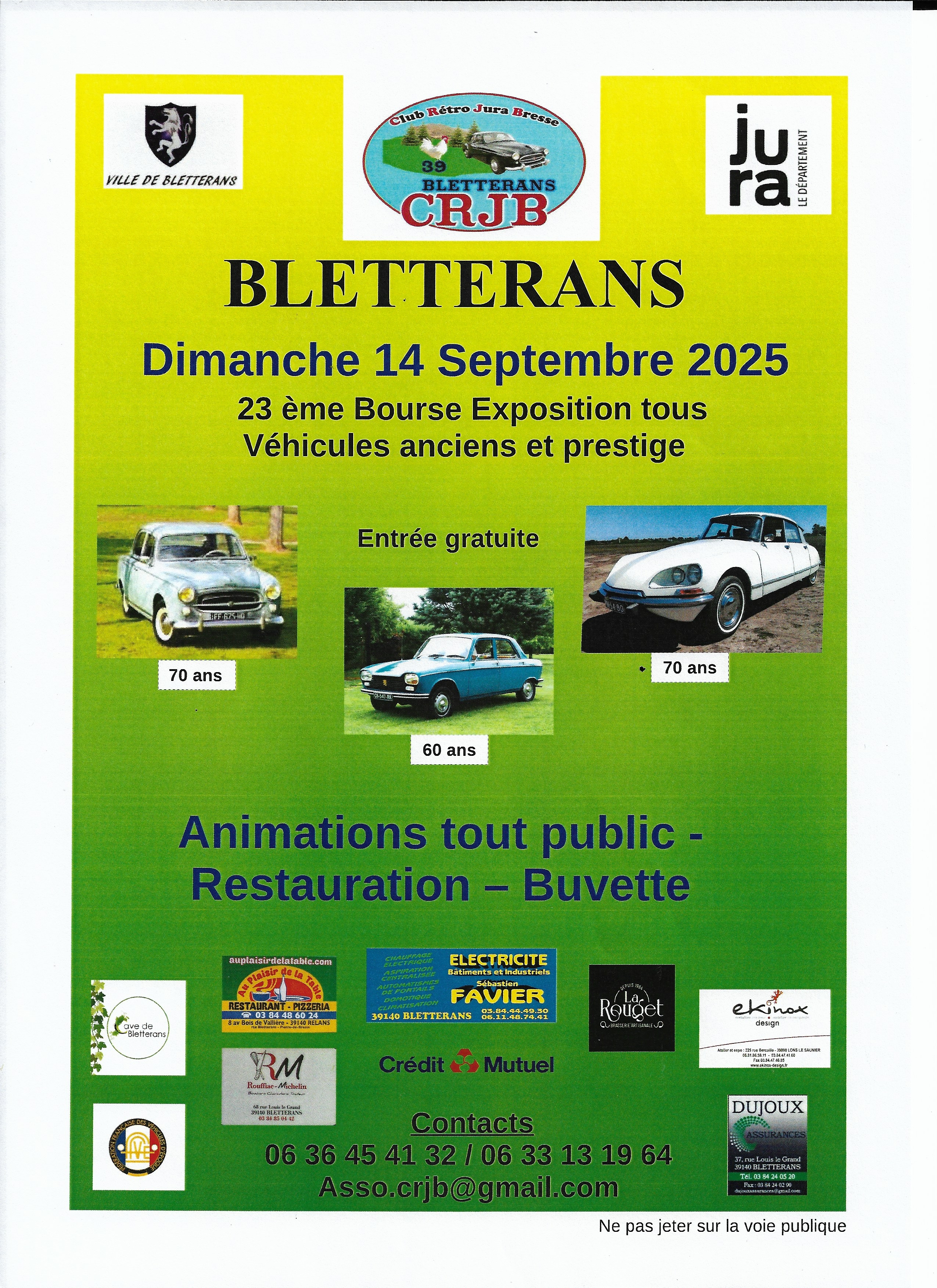 Expo-Bourse de Véhicules Anciens à Bletterans.