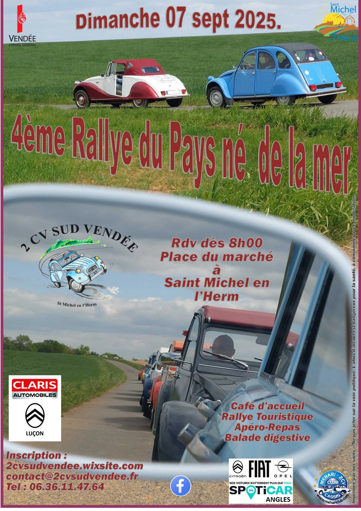 2cv – Rallye du Pays né de la Mer à Saint-Michel-en-l’Herm.
