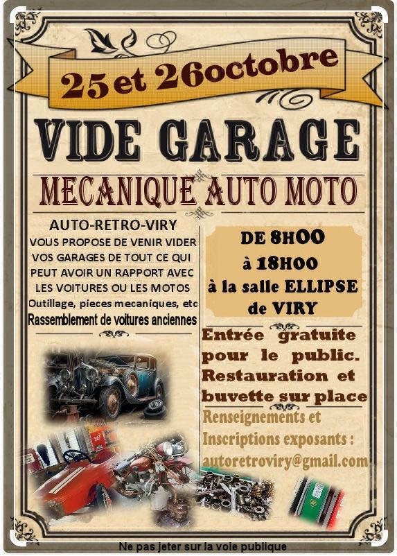 Rassemblement et Vide-garage Auto Moto à Viry.