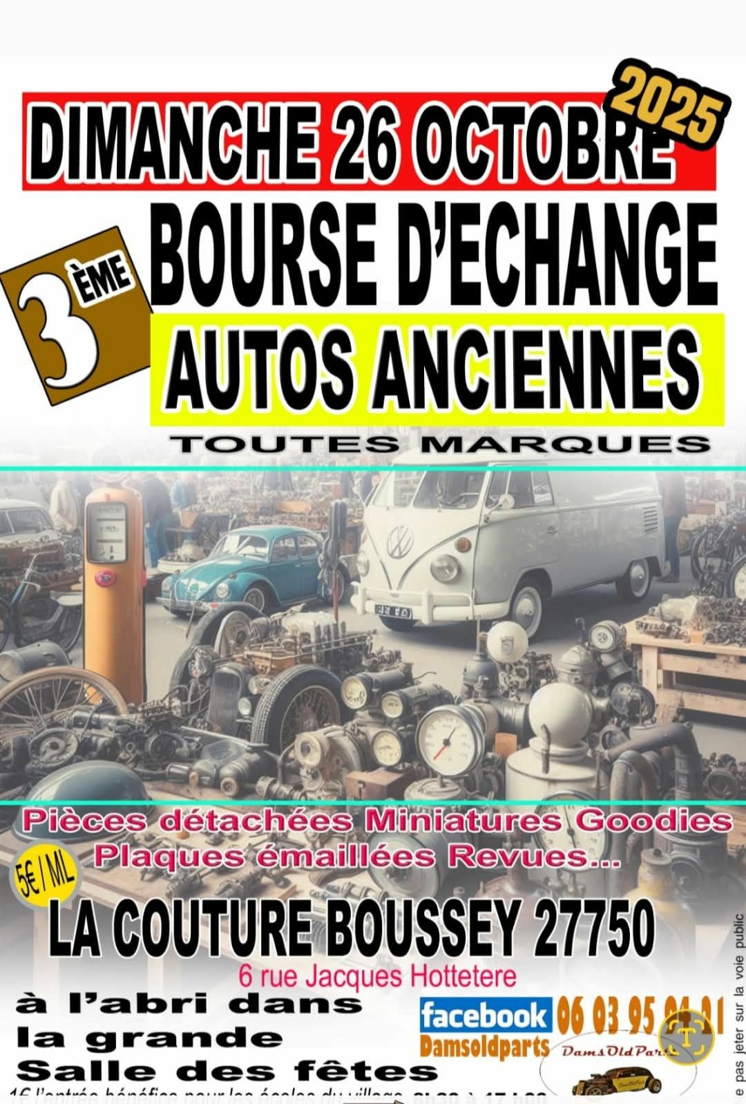 Bourse Autos Anciennes à La Couture-Boussey.
