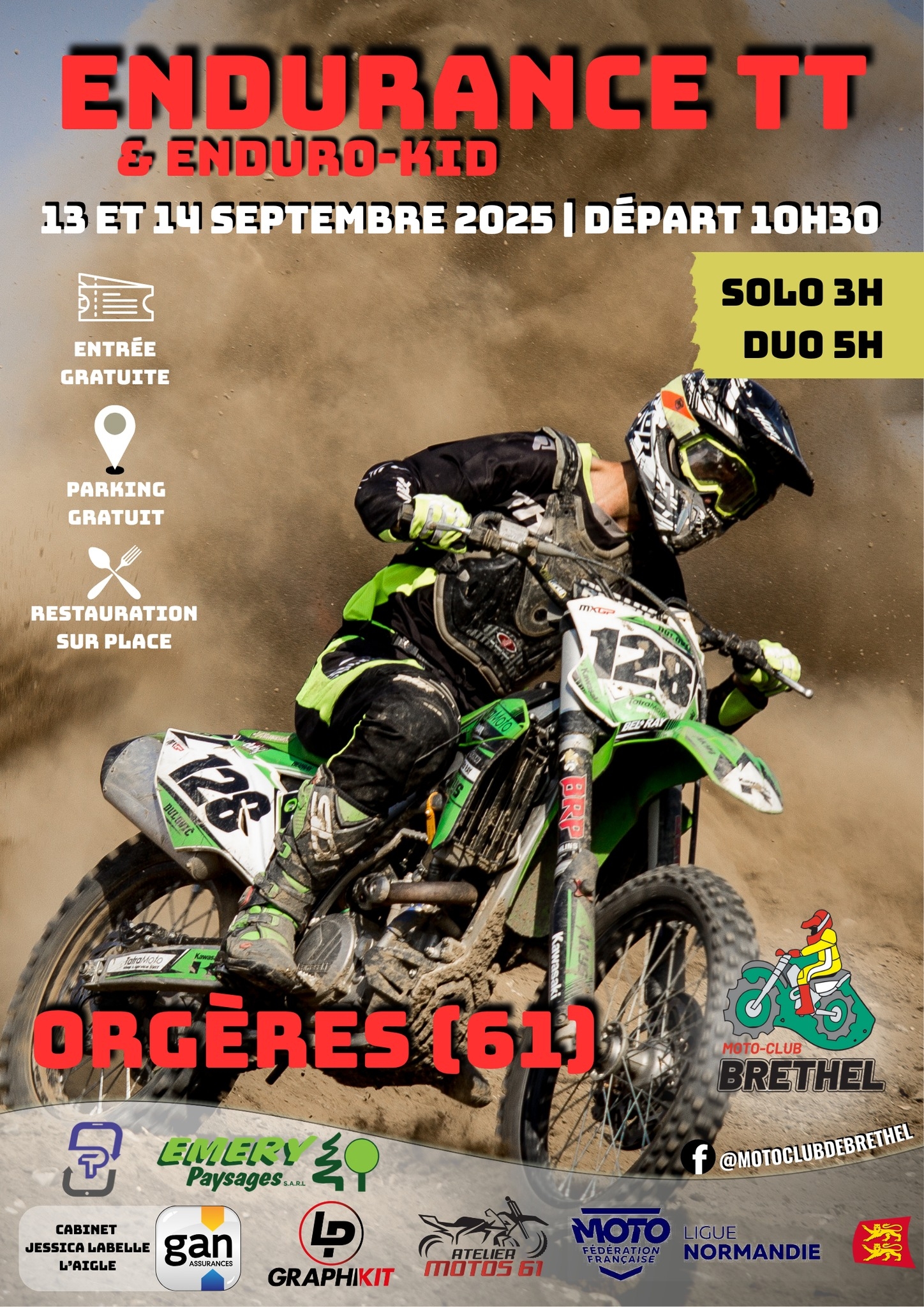 Moto – Endurance TT et Enduro-Kid à Orgères.