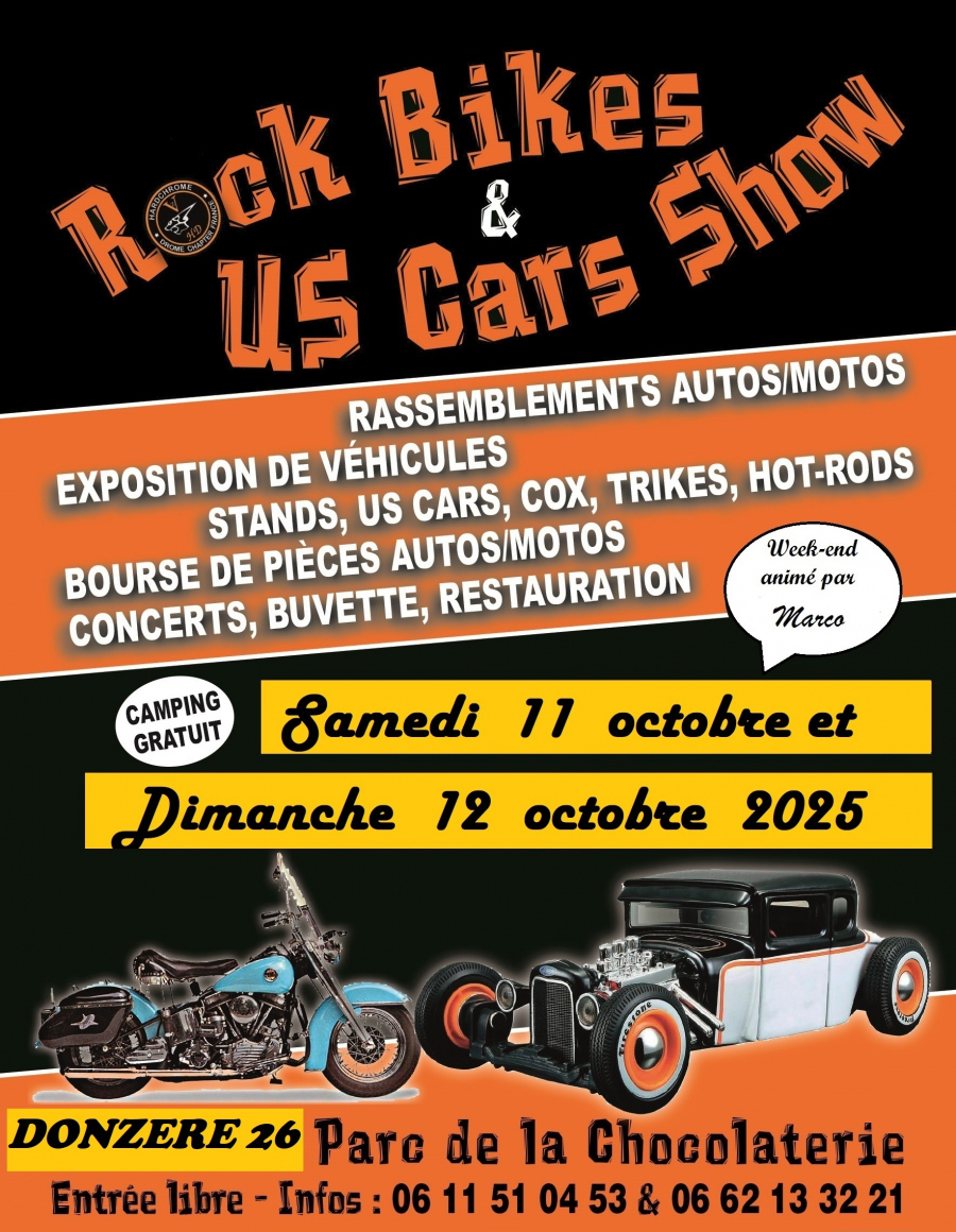 Rock Bikes & US Cars Show à Donzère.