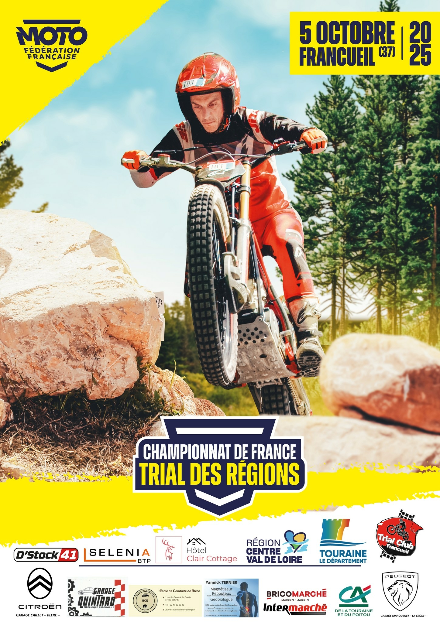 Trial Moto – Championnat de France des Régions à Francueil.