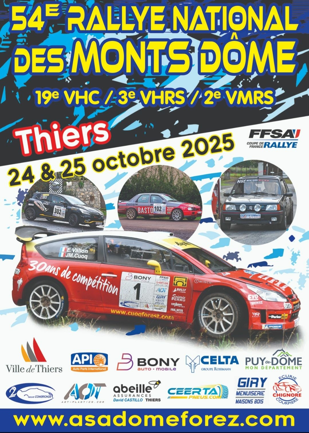 Rallye des Monts Dôme à Thiers.
