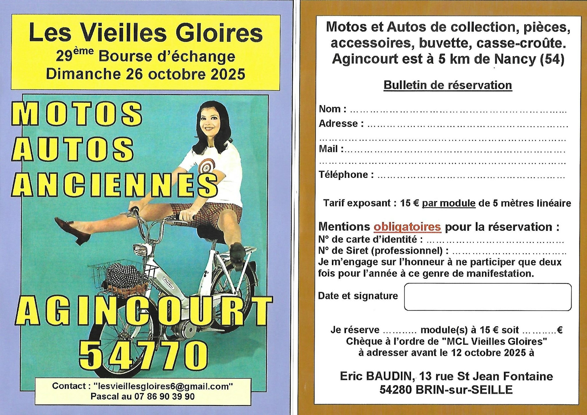 Bourse d’Echanges Véhicules Anciens à Agincourt.
