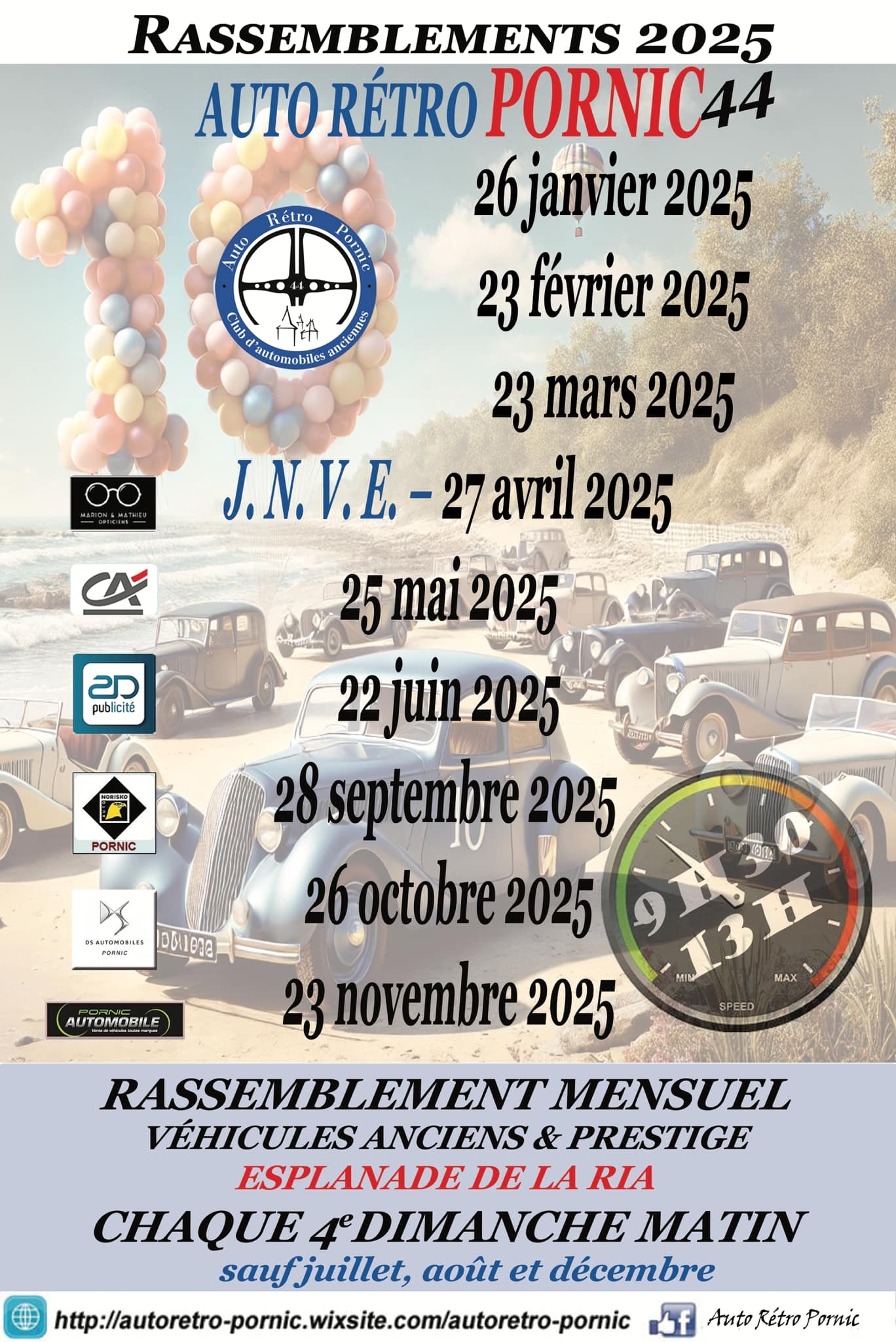 Rassemblement de Véhicules Anciens et de Prestige à Pornic.