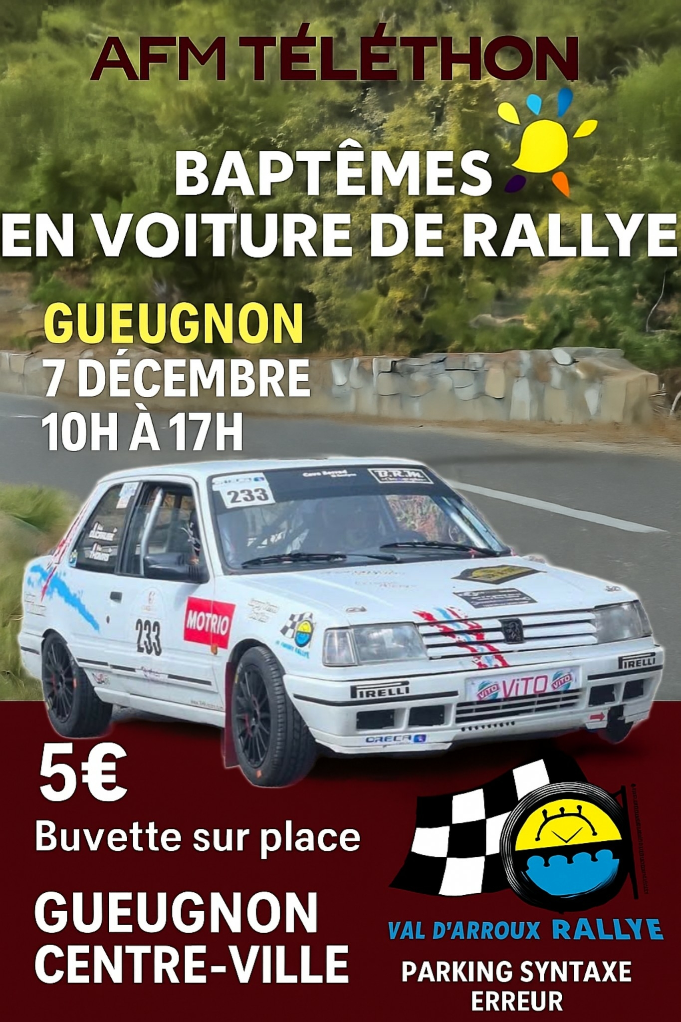 Baptêmes Autos de Rallye à Gueugnon.