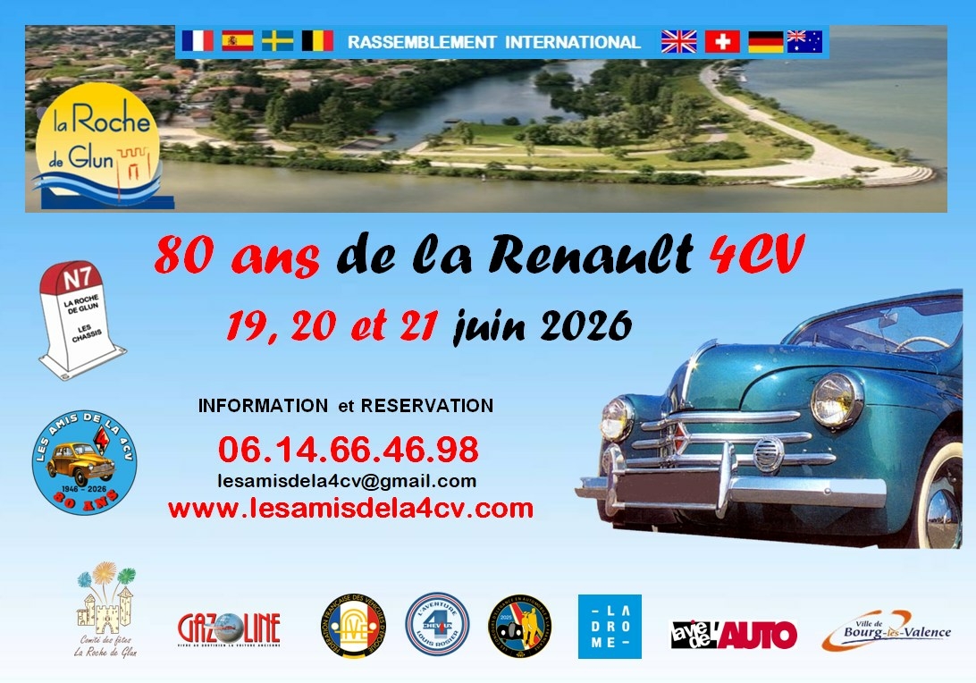 80 ans de la 4CV à La Roche de Glun