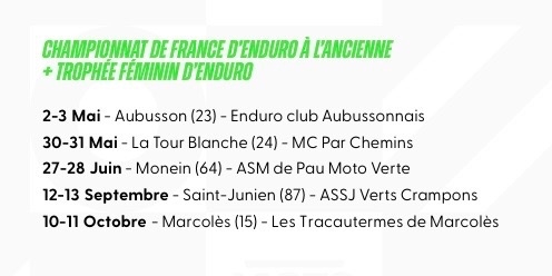 Moto TT – Championnat de France d’Enduro Motos Anciennes à Marcolès