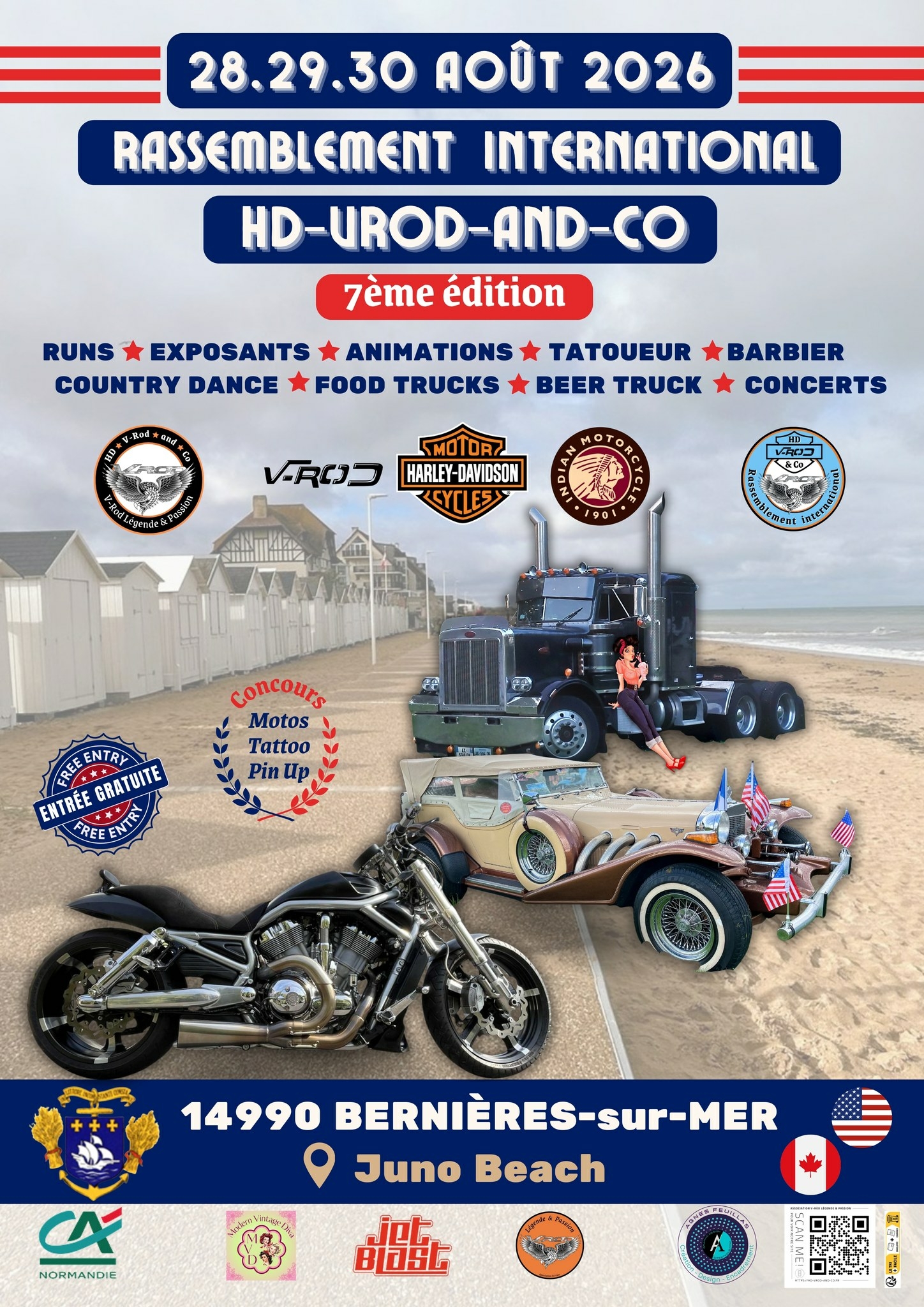 Rassemblement International HD V-Rod à Bernières-sur-Mer