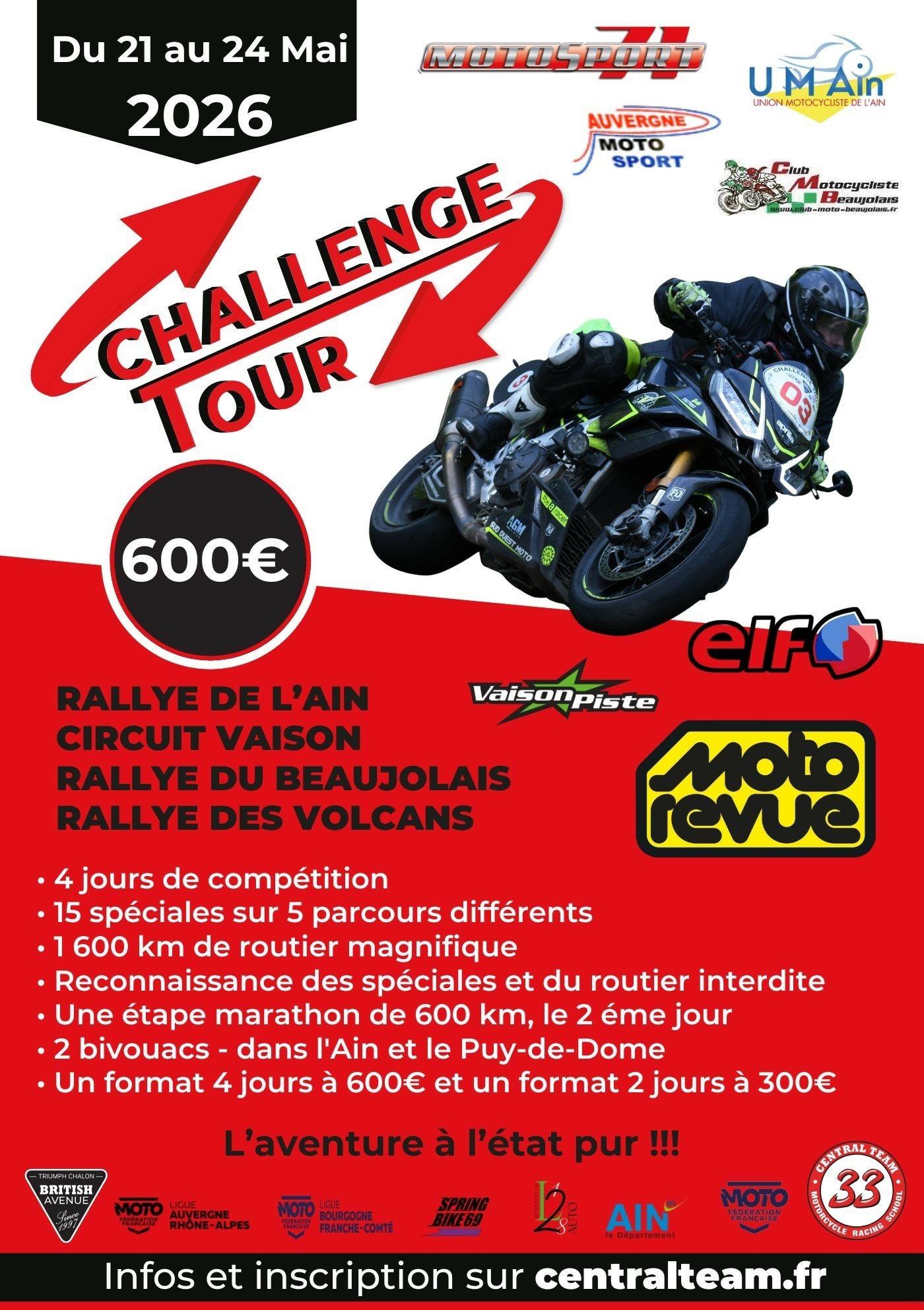 Challenge Tour Vaison à Torcy – Rallye Routier Moto