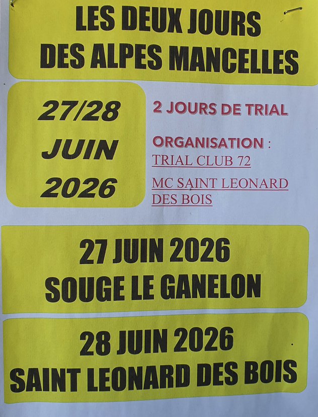 Moto TT – Trial à Saint Léonard des Bois