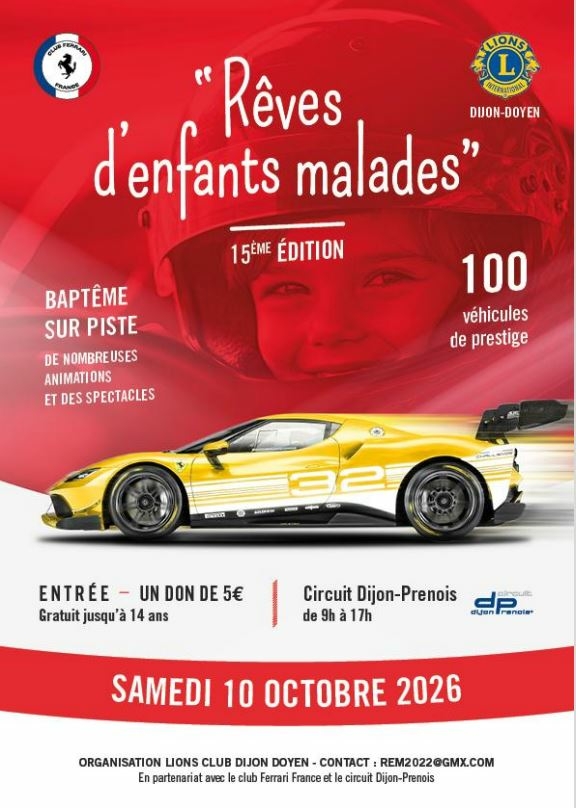 Auto – Rêves d’Enfants Malades à Dijon-Prenois