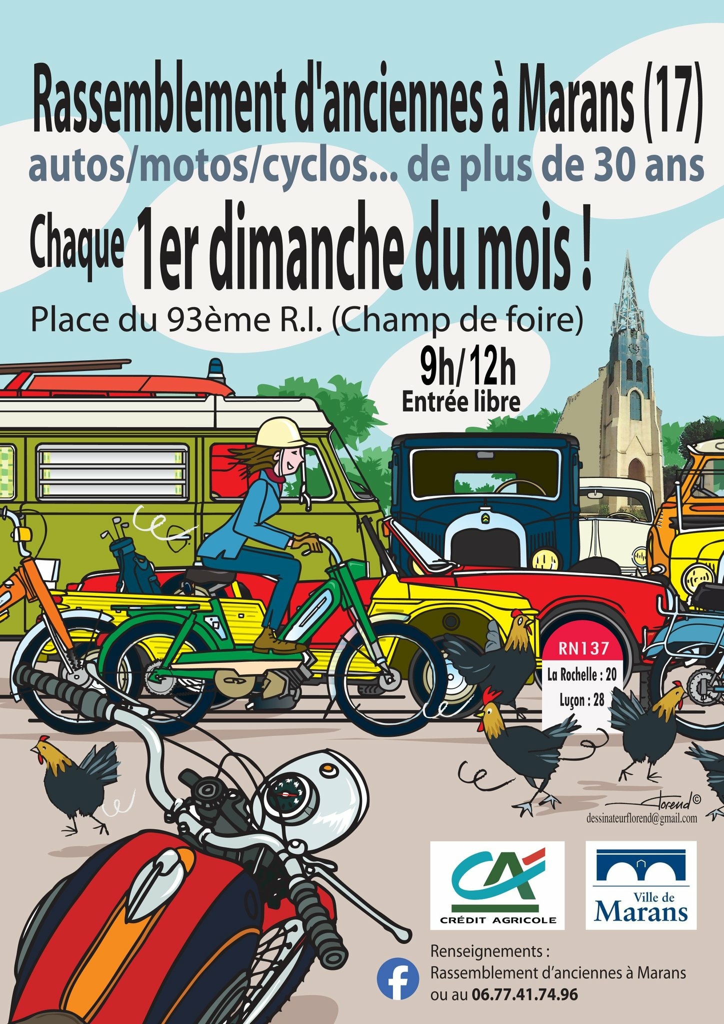 Rassemblement de Véhicules Anciens à Marans.