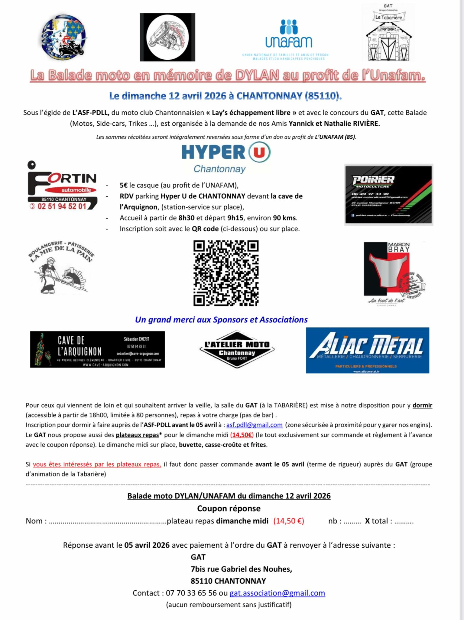 Balade Moto Caritative à Chantonnay