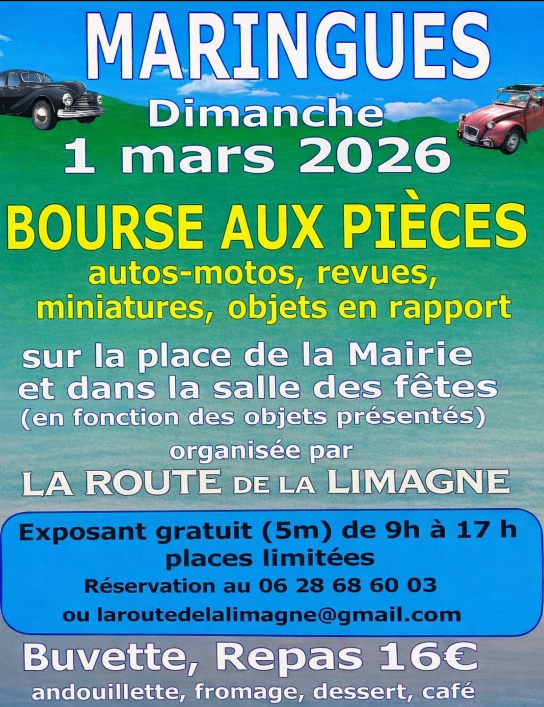 Bourse d’Echanges de Véhicules Anciens à Maringues.