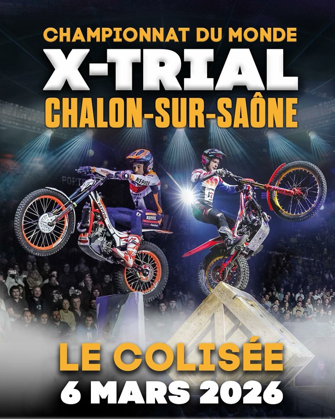 Moto – Mondial de Trial Indoor à Chalon-sur-Saône.