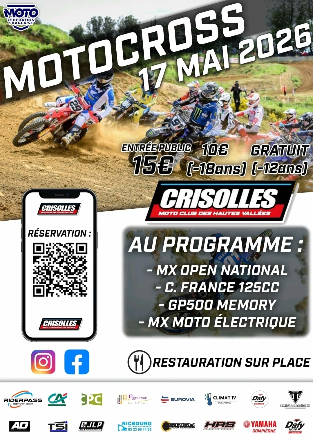 Motocross – Coupe de France National 125cc à Crisolles