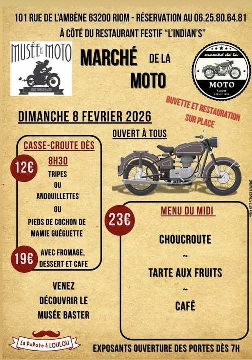 Marché de la Moto à Riom.