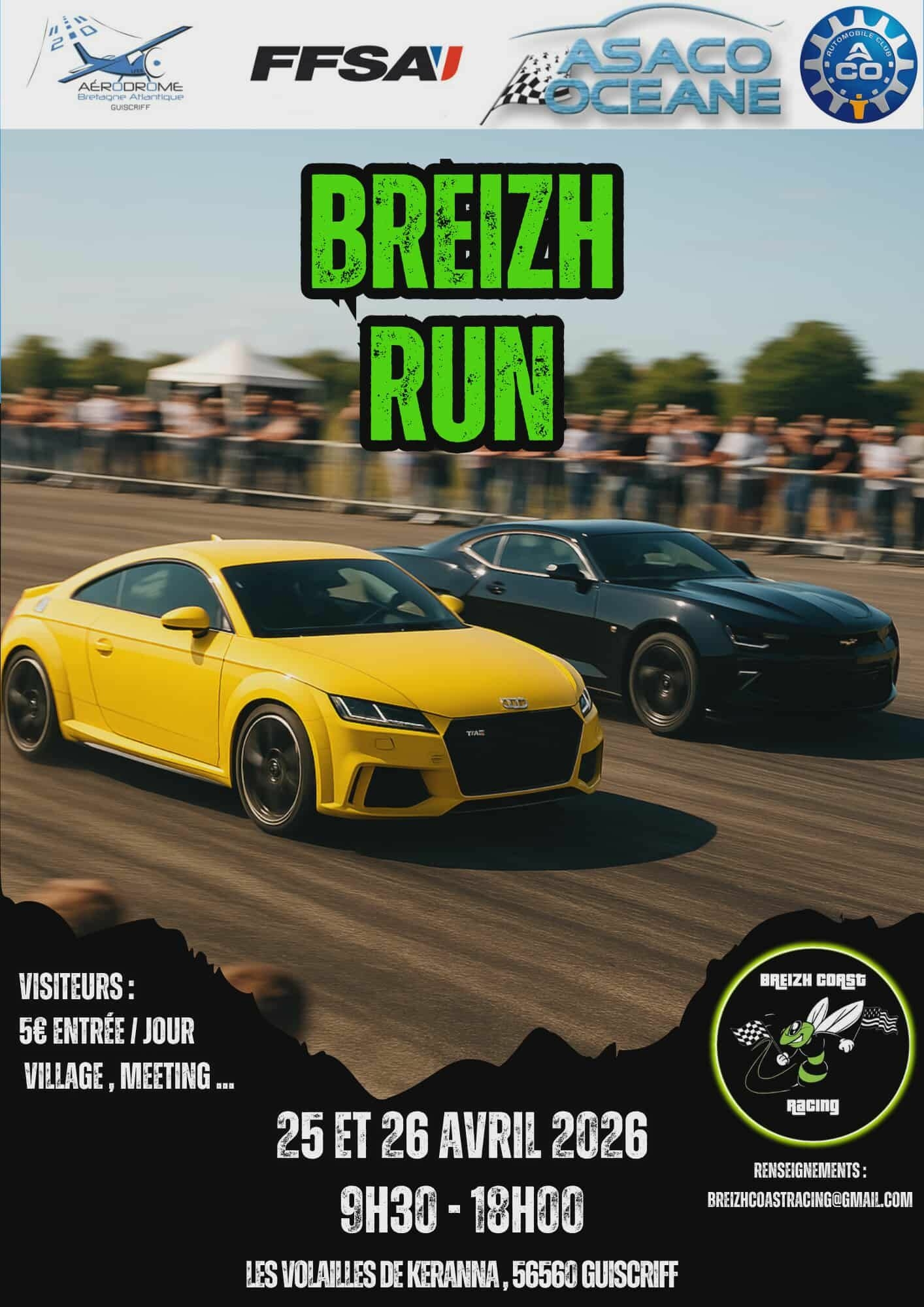 Auto – Breizh Run sur l’Aérodrôme de Guiscriff