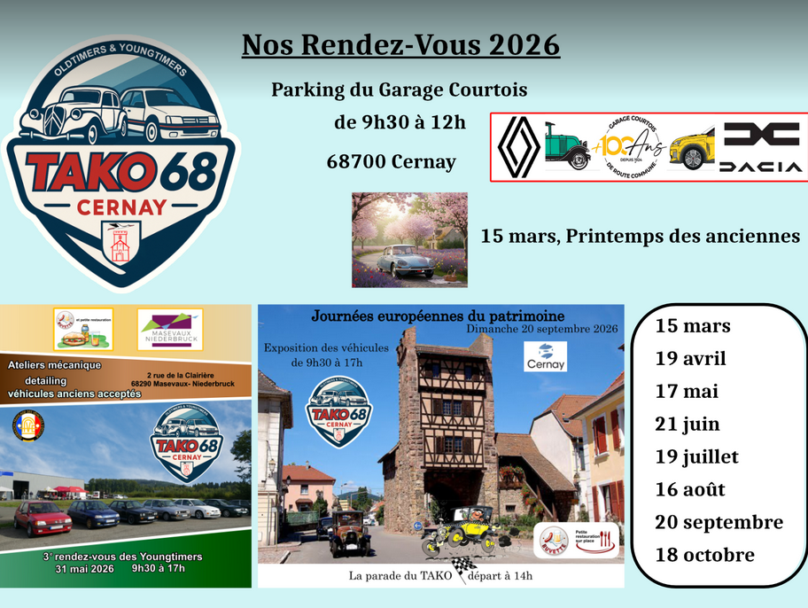 Rassemblement de Véhicules Anciens à Cernay