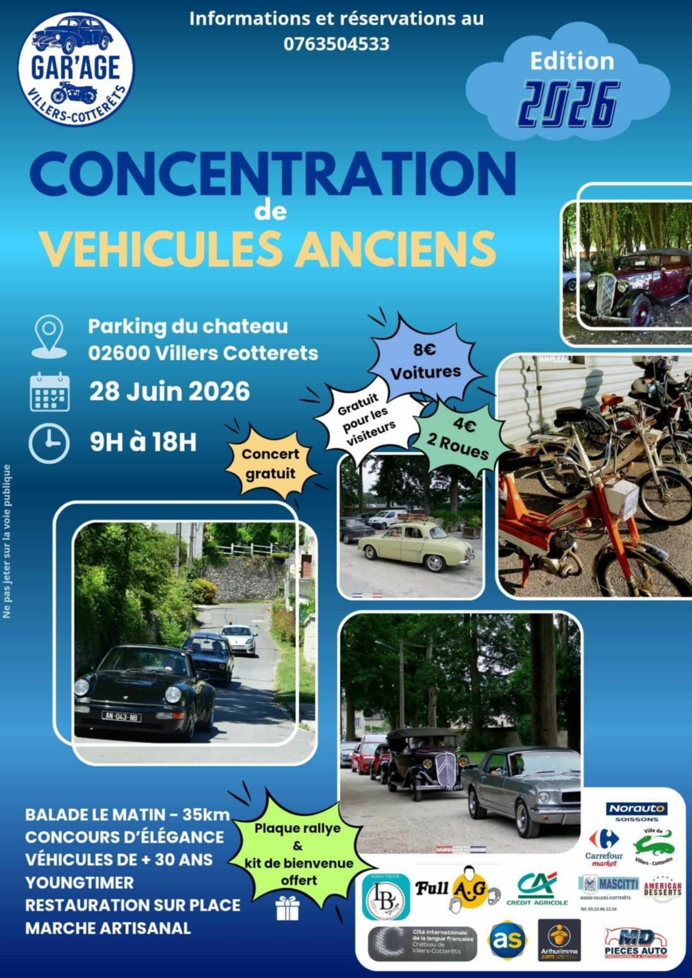 Concentration de Véhicules Anciens à Villers-Côtterets