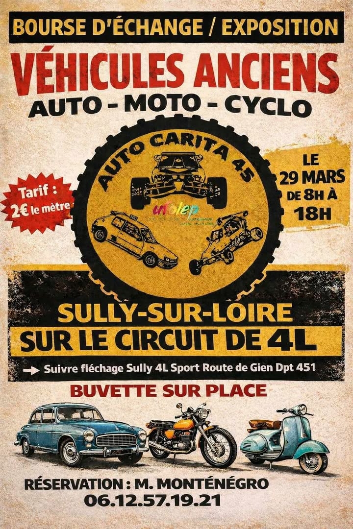 Expo-Bourse Auto Moto à Sully-sur-Loire.