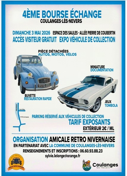 Expo-Bourse de Véhicules Anciens à Coulanges-les-Nevers