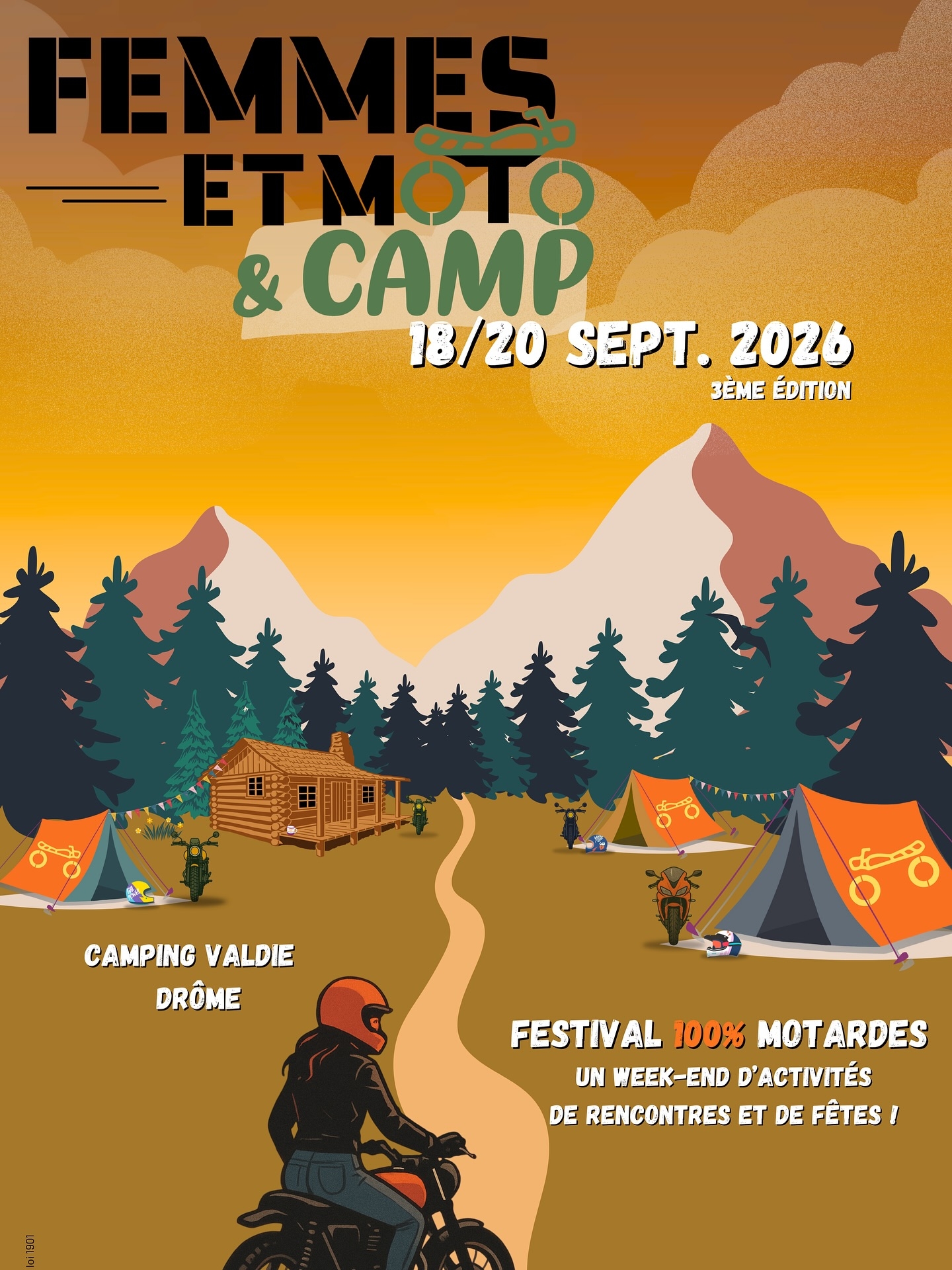 Festival 100% Motarde à Die – Femmes et Motos & Camp