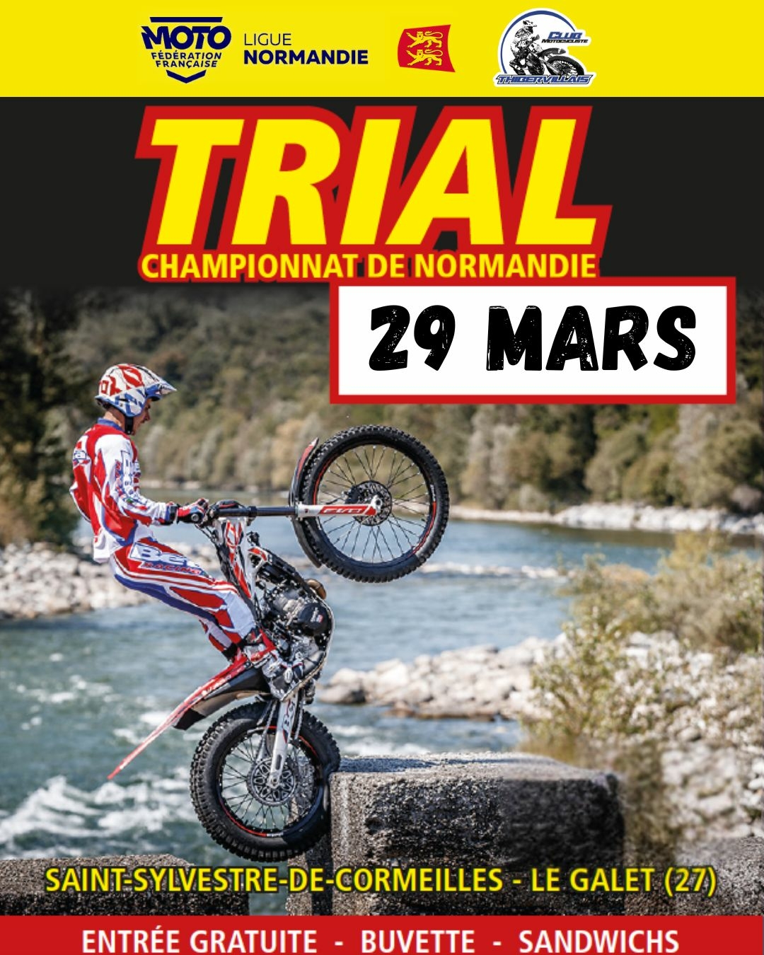 Moto TT – Trial à Saint Sylvestre de Cormeilles.
