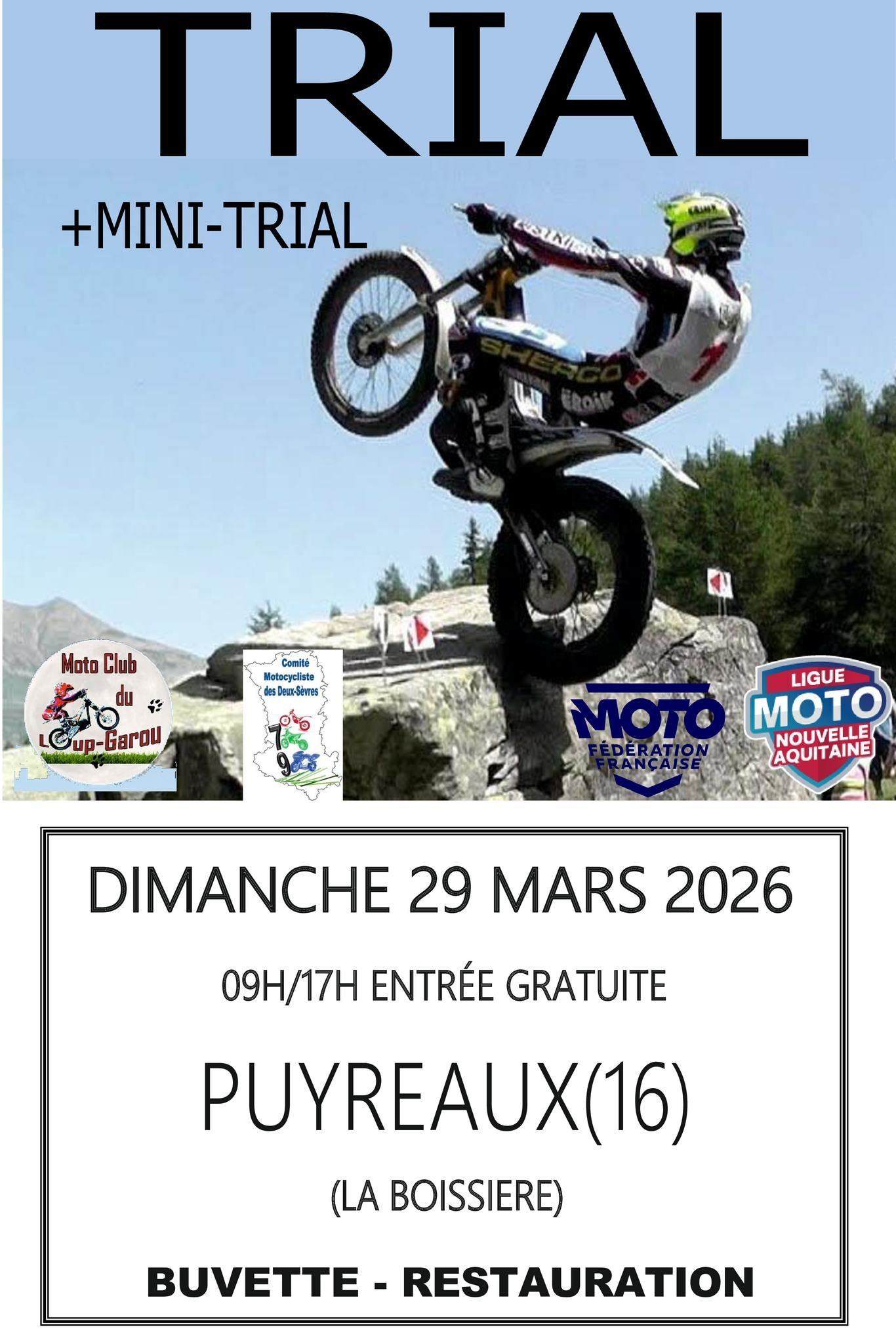 Moto TT – Trial à Puyréaux.