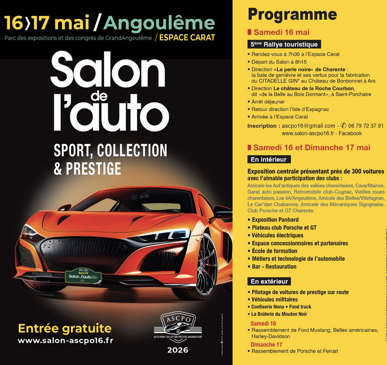 Salon de l’Auto Sport Collection à Angoulême.