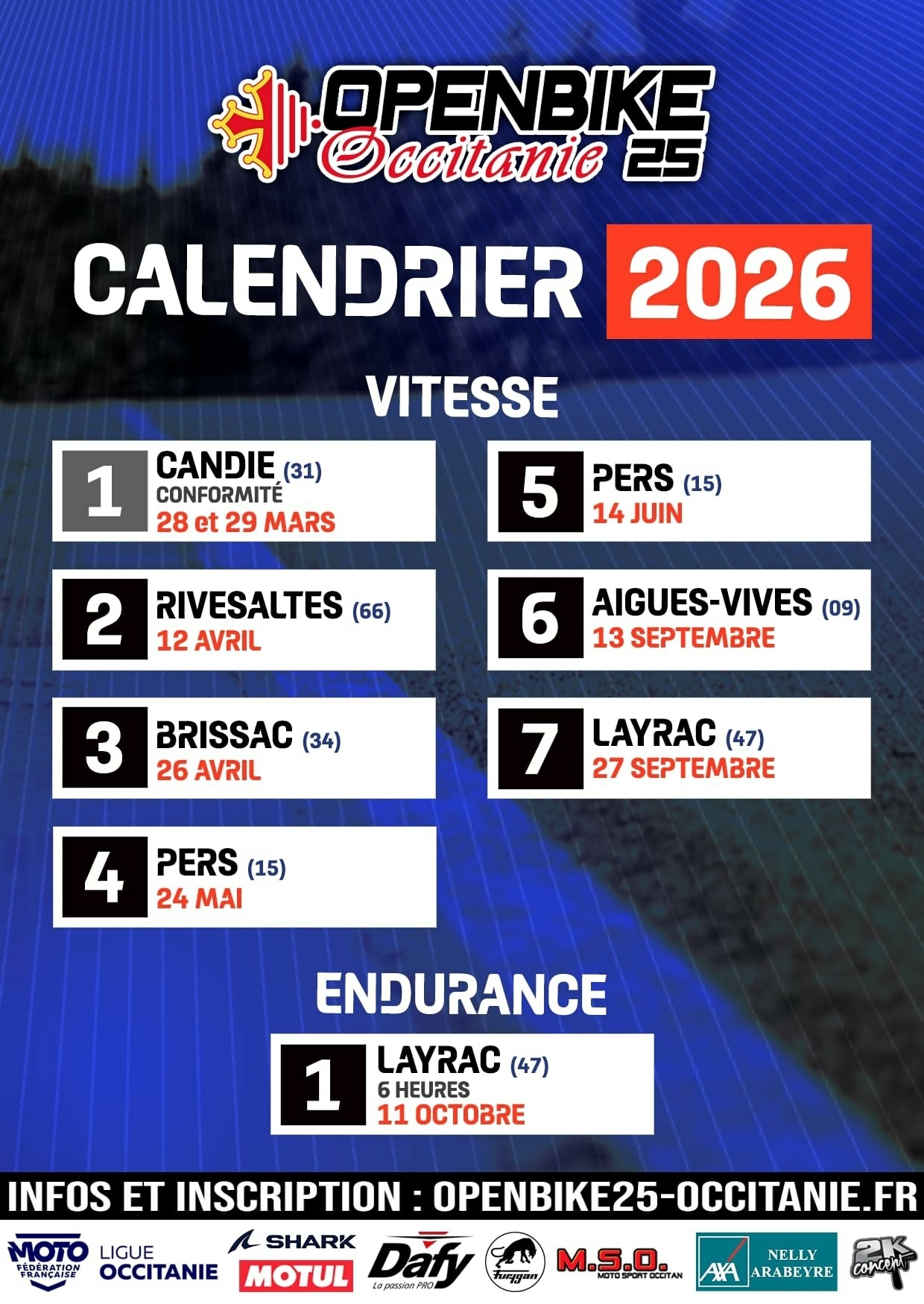 Moto – Championnat Vitesse Occitanie Open Bike 25 à Rivesaltes