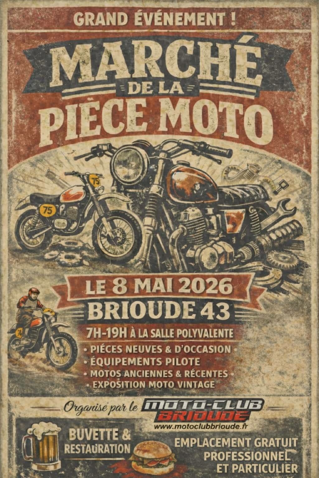 Marché de la Moto à Brioude.