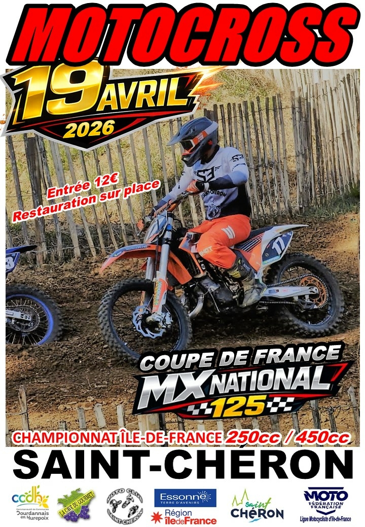 Motocross – Coupe de France MX National 125cc à Saint-Chéron.