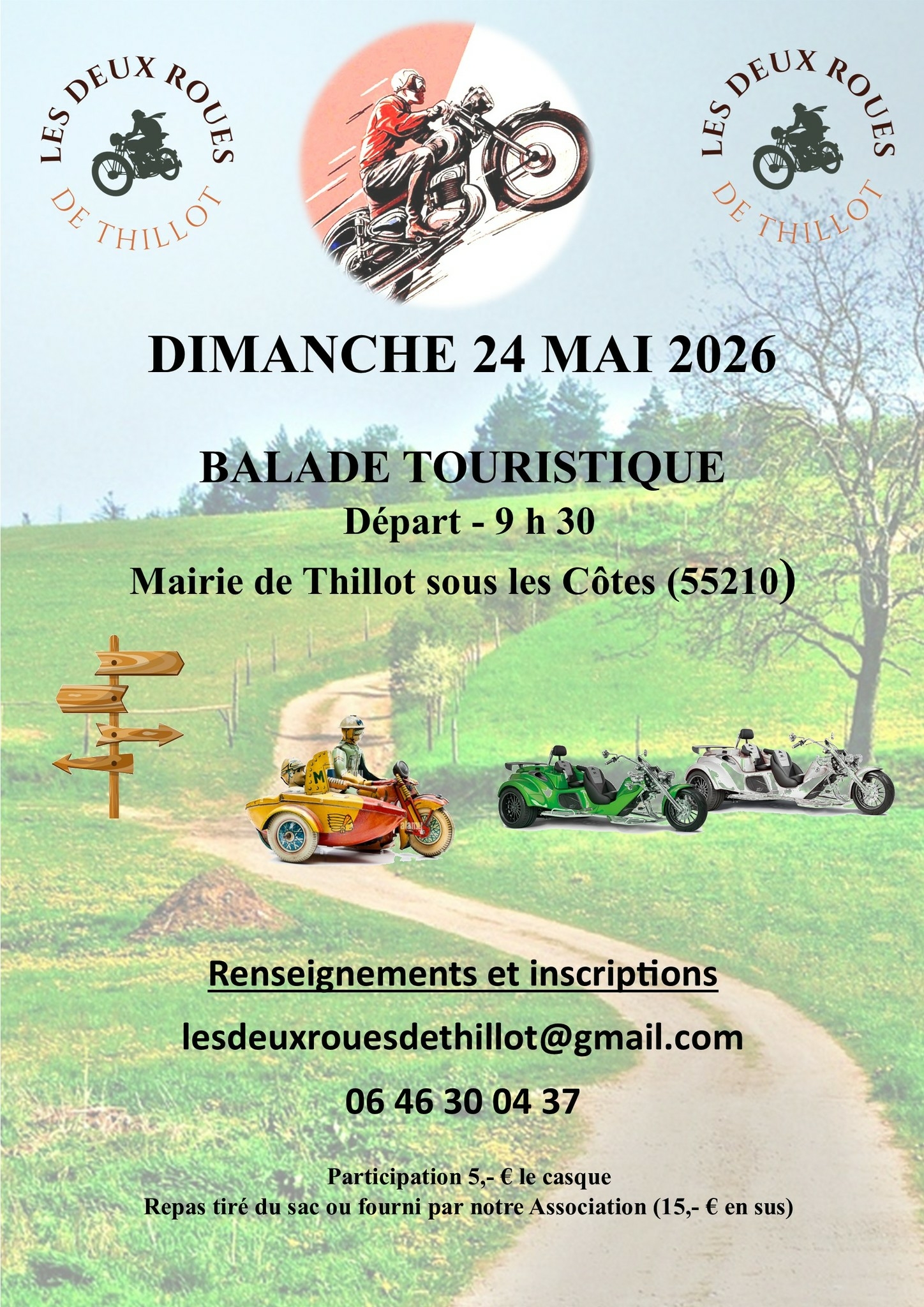 Balade Moto en Meuse au départ de Thillot.
