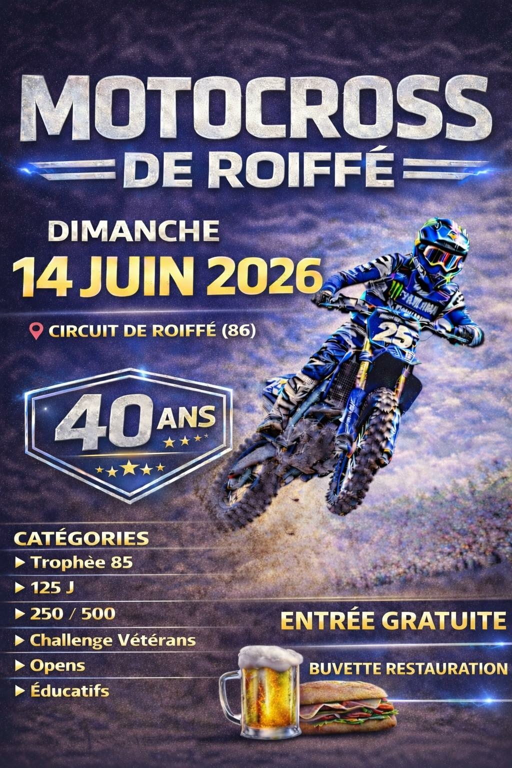 Motocross à Roiffé