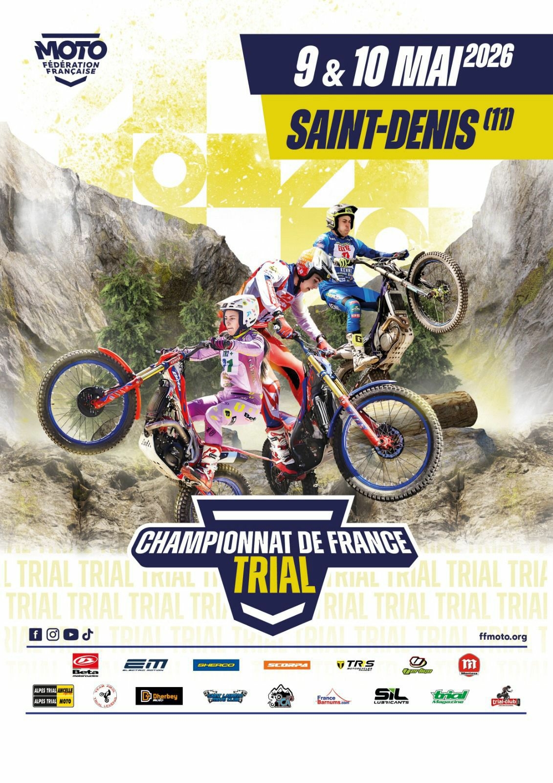 Moto – Championnat de France de Trial à Saint-Denis.